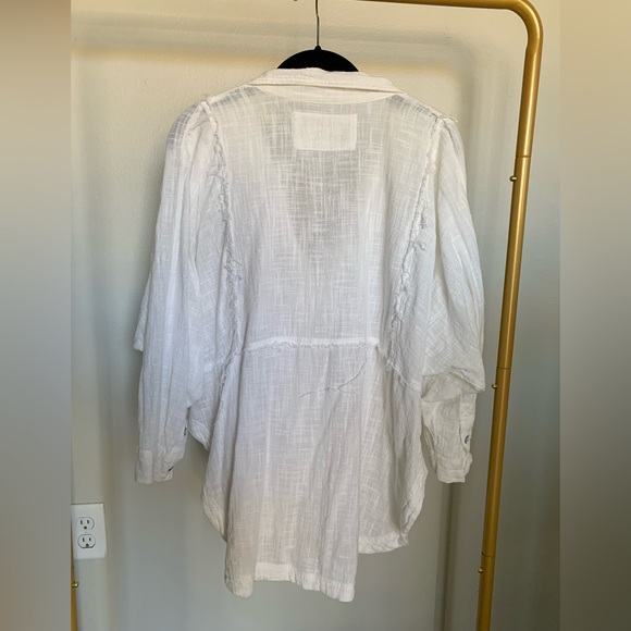 Free People Linen Like Flowy Button Down - Picture 5 of 7